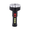 Taktisk ficklampa uppladdningsbar – 9 led + cob – usb – ip64 – flera ljuslägen