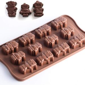 Silikonform för choklad och praliner robotar – 12 hål, 21 × 10,5 cm