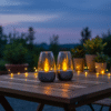 Led solcellslykta 3-pack – utomhusbelysning med varmvitt ljus