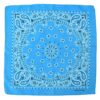 Dubbelsidig Bandana i 100% Bomull – Paisleymönster 55x55 cm, Blå
