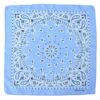 Dubbelsidig Bandana i 100% Bomull – Paisleymönster 55x55 cm, Ljusblå