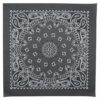 Dubbelsidig Bandana i 100% Bomull – Paisleymönster 55x55 cm, Mörkgrå