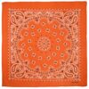 Dubbelsidig Bandana i 100% Bomull – Paisleymönster 55x55 cm, Orange
