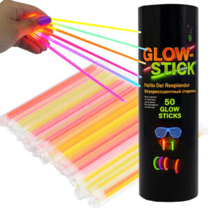 Fluorescerande Glow Armband 20 cm – Färgglada Ljusstickor för Fest, Event & Festival (100-pack)