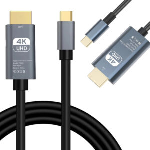USB-C till HDMI-kabel 4K UHD 60Hz – 1,8 m Adapterkabel för TV, Skärm & Projektor