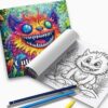 Målarbok för barn 24 sidor 20x20 cm – cute monsters coloring book med söta monster