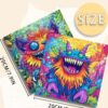 Målarbok för barn 24 sidor 20x20 cm – cute monsters coloring book med söta monster