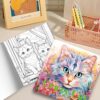 Målarbok för vuxna 24 sidor 20x20 cm – crazy cat med detaljerade kattmotiv