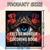Målarbok för vuxna 24 sidor 20x20 cm – eyes of wonder mystiska ögon