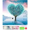 Diamantmålning 5D 30x30 cm – Hjärtträd – Komplett Diamond Painting Kit