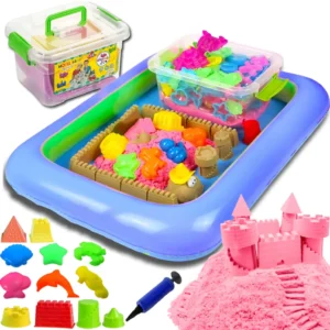 Kinetisk Sand 2 kg Set – 12 Formar, Sandlåda & Tillbehör
