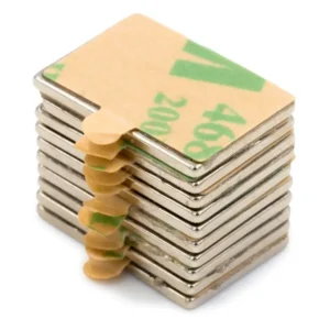 Neodym Plattmagnet 15x10x1 mm med 3M Tejp 10-Pack – Extra Stark Självhäftande Magnet