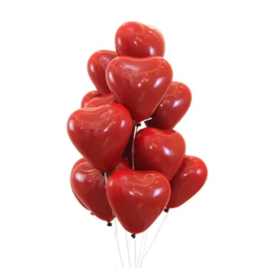 Röda Hjärtballonger 100-Pack 30 cm – För Luft & Helium – Alla Hjärtans Dag & Fest