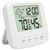 Digital Termometer & Hygrometer med Klocka – Inomhus Väderstation med Alarm