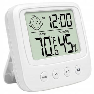 Digital Termometer & Hygrometer med Klocka – Inomhus Väderstation med Alarm