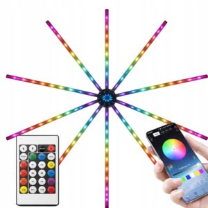 LED Fireworks Lampa RGB – App & Fjärrkontroll Självhäftande Dekoration