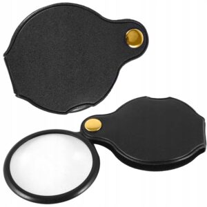 Fällbart Förstoringsglas 3x – Fickstorlek med Skyddsfodral