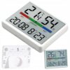 Väderstation med Termometer & Hygrometer – LCD Display med Klocka och Datum