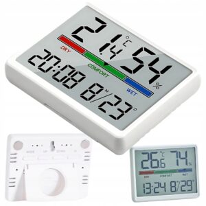 Väderstation med Termometer & Hygrometer – LCD Display med Klocka och Datum