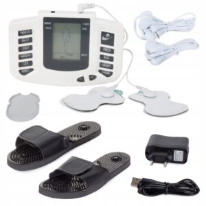 Elektrostimulator för muskler och smärtlindring med fotmassage – EMS TENS massage