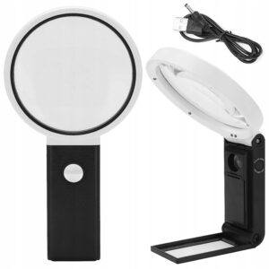 Juvelerar-Förstoringsglas 10x / 25x – LED & UV-lampa med Mätlinjal