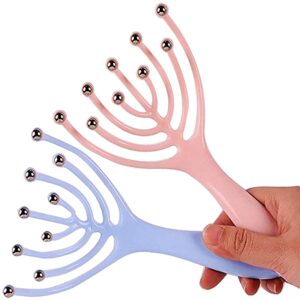 Huvudmassagerare 9 Fingrar – Avslappnande Hårbottenmassage – Blandade Färger