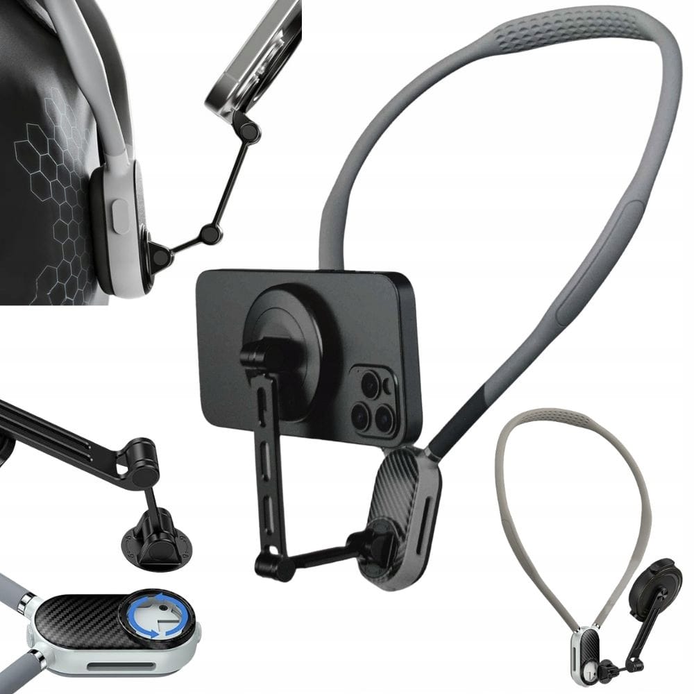 Magnetisk Halsmonterad Mobilhållare för Vlogg – Handsfree Telefonhållare med Stark Magnet