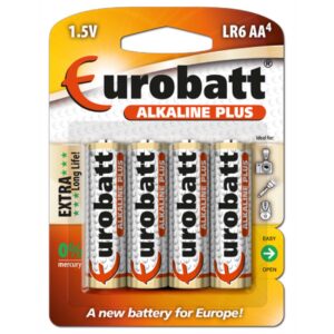 Alkaline Plus AA-batterier 4-pack (R6)