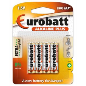 Alkaline Plus AAA-batterier 4-pack (LR03)