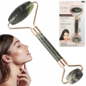 Jaderoller Ansiktsmassage av Äkta Jade Natursten – Massage Roller för Ansikte & Hals Gua Sha Grön