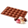Silikonform Halvklot 24 Hål – För Mousse, Choklad & Dessertkupoler