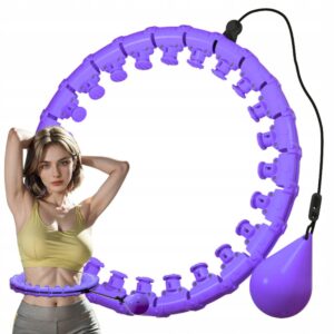 Träningsrockring med Vikt – Justerbar Hula Hoop med Massage för Midja & Fettförbränning