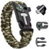 Parcordarmband 5-i-1 Camouflage – Kompass, Tändstål, Visselpipa, Survival