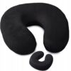 Resekudde Memory Foam – Nackkudde för Bil, Flyg & Resor – Svart