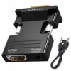 HDMI till VGA Adapter med Ljud – HDMI till D-Sub Konverterare 1080p