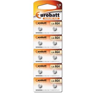 Knappcell Alkalinebatteri AG4 - BP10, 10-pack