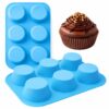 Silikon Muffinsform 6 Hål För Muffins, Cupcakes, Mousse & Dessert