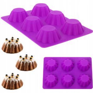 Silikonform Blomma 6 i 1 – För Muffins, Cupcakes & Kakor