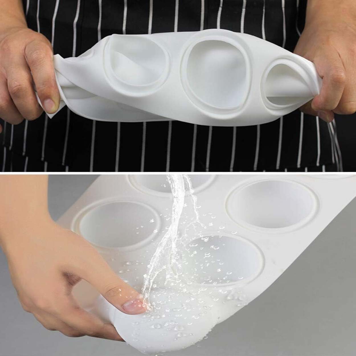 Silikonform bollar 6 cm – 8 hål | för mousse, choklad & dessert - bild 5