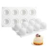 Silikonform bollar 6 cm – 8 hål | för mousse, choklad & dessert