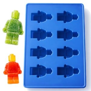 Silikonform Byggklossar i Stil med Lego Figurer – 8 Hål för Choklad & Is