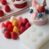 Silikonform jordgubbar 3d – 4 hål | för choklad, gelé & dekorationer