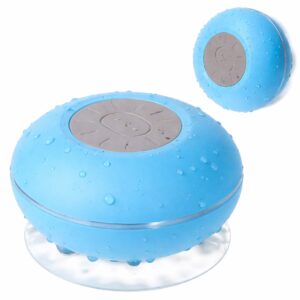 Vattentät Duschhögtalare - Bluetooth Högtalare med Sugkopp Blå