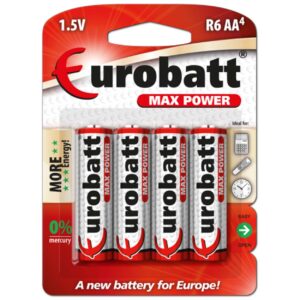 Zinkkloridsbatterier AA - 4-pack blister (BR6-BP4) Max Power Super Heavy Duty