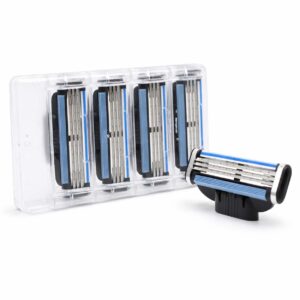 4-Pack Rakblad Kompatibla med Mach 3 Rakhyvlar