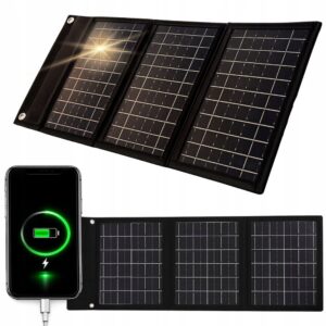 Portabel Solpanel 20W – Hopfällbar Solcellsladdare med USB-A & USB-C för Camping & Resa