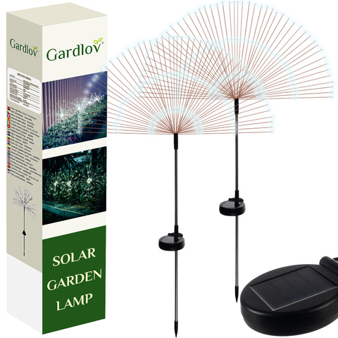 Solcellsbelysning maskros 2-pack – led trädgårdslampor med skymningssensor