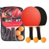 Pingis set – 2 racketar, 3 bollar & fodral | bordtennis set för hem, skola & resa