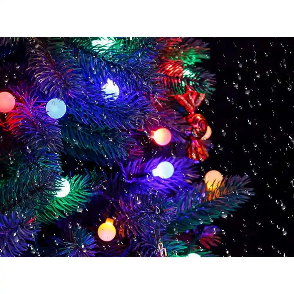 Solcellsdriven ljusslinga 20 led flerfärgad – 4,5m trädgårdsbelysning med skymningssensor & 8 ljuslägen - bild 3