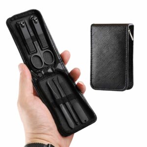 Manikyr- och Pedikyrset 6 delar – Nagelvårdsset i Etui Svart